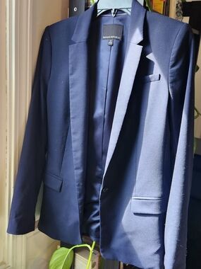 Banana Republic Women's Dark Navy Single-Breasted Blazer